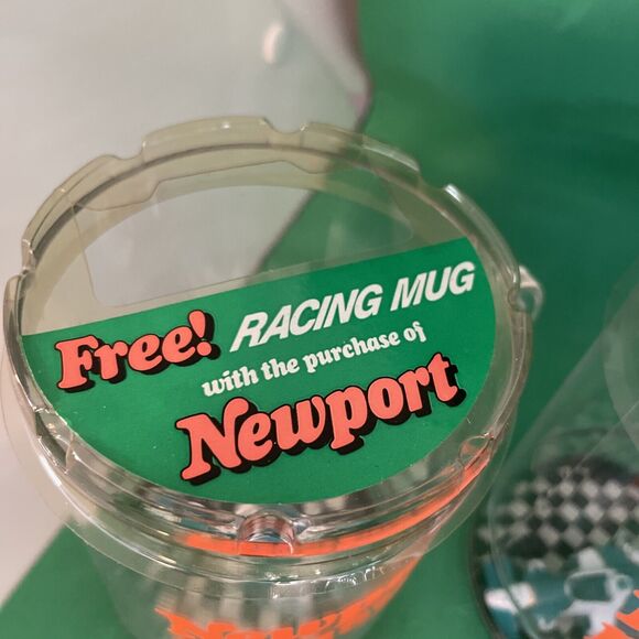 Vtg NEWPORT Cigarettes Grand Prix Racing Car Drinking Glasses Lot of 4 New! - Picture 3 of 9